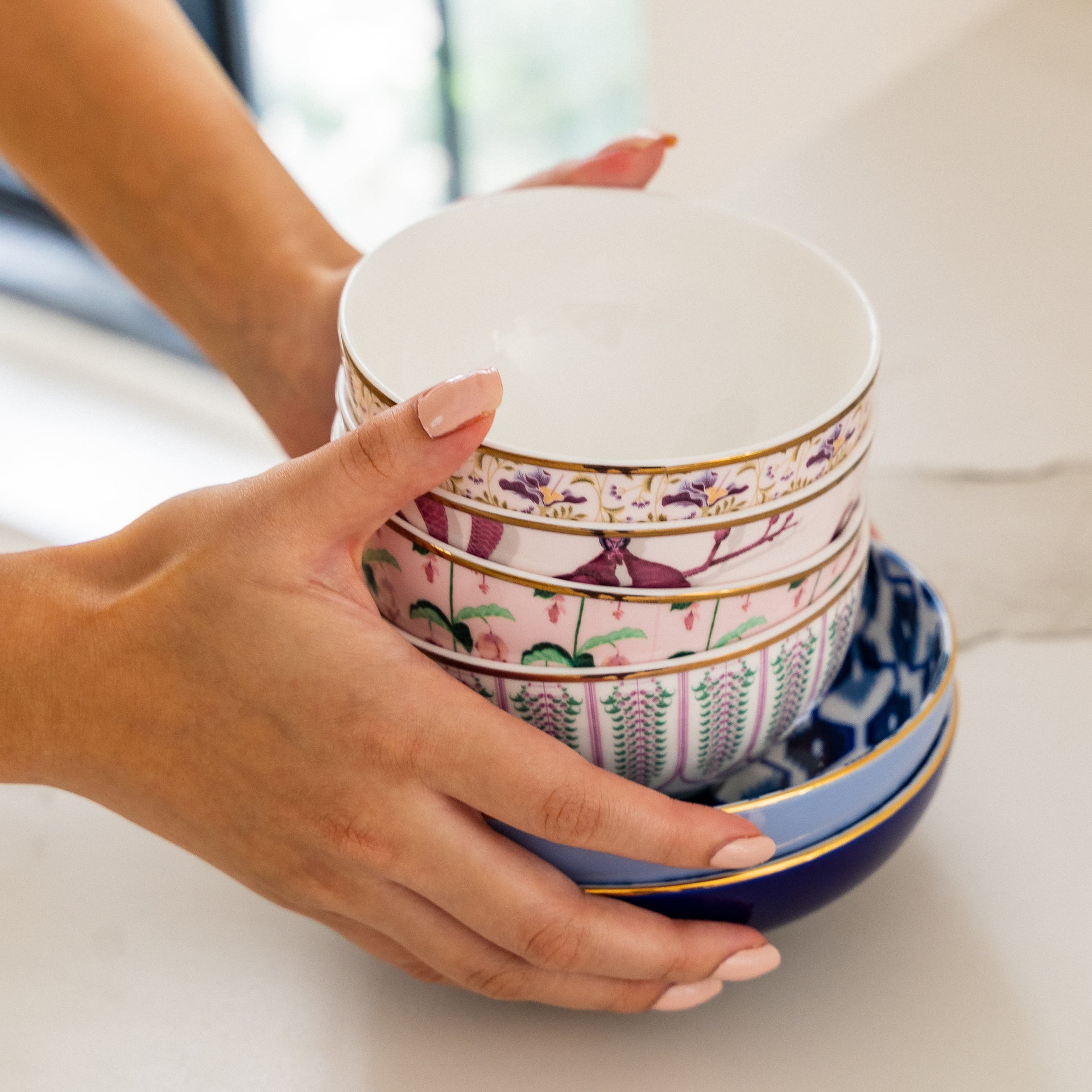 Floral Parade of Bowls (Set of Four)